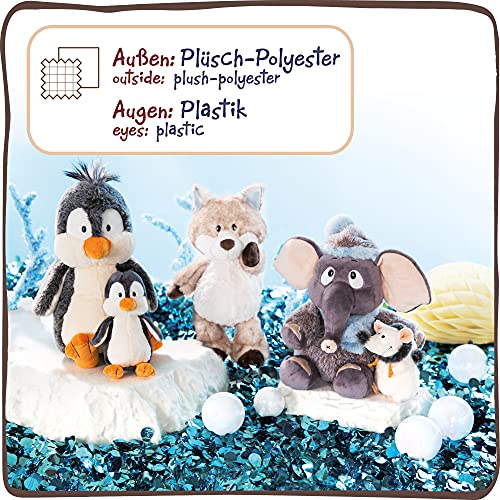 NICI 47262 Suave Juguete 20 cm, niños y bebés – Peluche Esponjoso para abrazar y Jugar – Tiernos pingüinos de la colección de Invierno, Gris/Blanco, Color