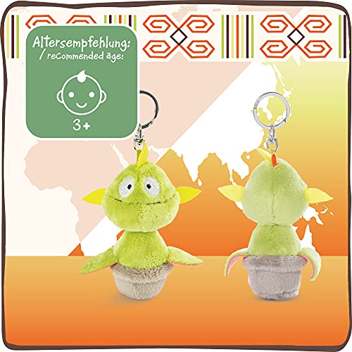 NICI Gisela el Llavero de Planta carnívora Hecho de Materiales sostenibles de 10 cm – Colgante ecológico para Cordones y llaveros – Mini Amuleto de Peluche Suave – Colección Wild Friends GO Green