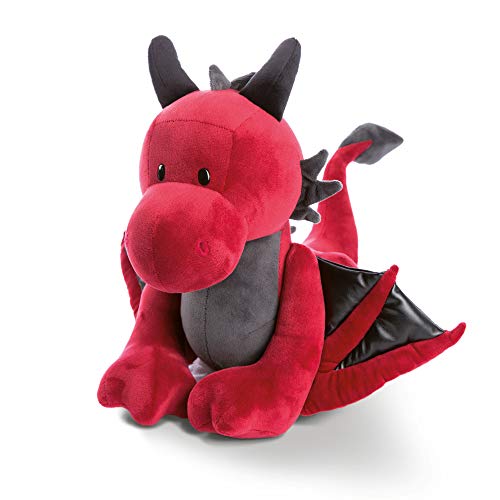 NICI- Peluche de pie dragón Eldor 30cm, Color Rojo, 30 cm (46714)