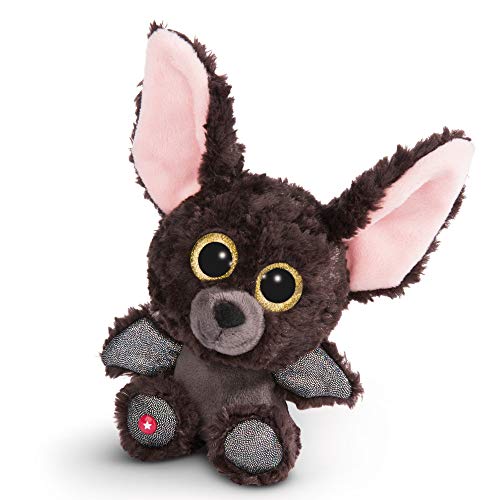 NICI Peluche GLUBSCHIS Murciélago Baako, con Ojos Grandes y Brillantes, 15 cm, Color: Café/Rosa/Gris, 45552, Multicolor