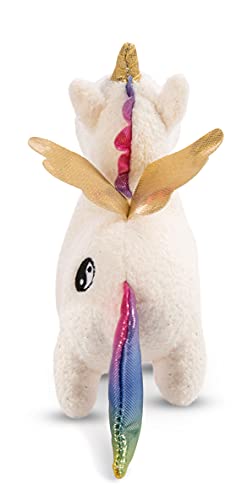 NICI tierno Yang 13 cm – Juguetes de Criaturas místicas, niños, bebés y Amantes de los Animales de Peluche, Unicornios esponjosos para abrazar y Jugar, Color Blanco/Multicolor (47375)