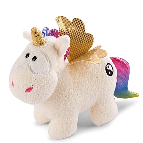 NICI tierno Yang 13 cm – Juguetes de Criaturas místicas, niños, bebés y Amantes de los Animales de Peluche, Unicornios esponjosos para abrazar y Jugar, Color Blanco/Multicolor (47375)