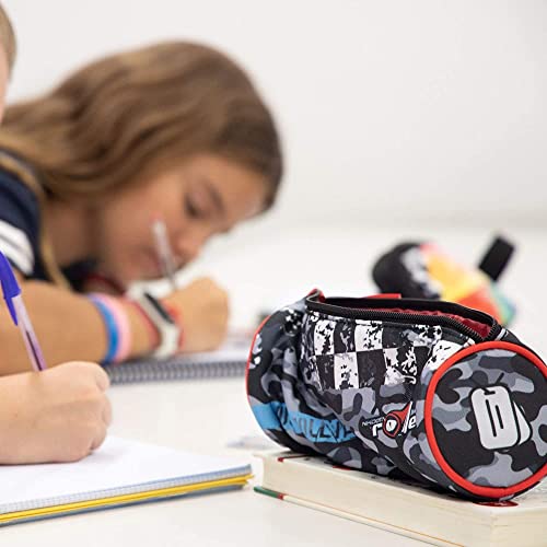 Nikidom - Estuche Escolar - Plumier Gamer - Medidas 23 x 8,5 x 8,5 cm - Peso 0,05 kg - Amplio Espacio Interior - Divertidos Motivos - Material Escolar - Útil Estuche Colores