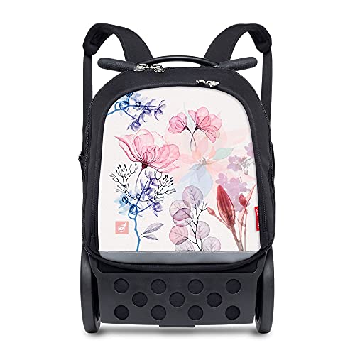 Nikidom - Mochila Niño - Roller Up Aquarella - 52 x 32,5 x 21 cm - Mochila Resistente - Unisex - Mochila con Ruedas Base Reforzada - Mochila Escolar Niño - Incluye Correas