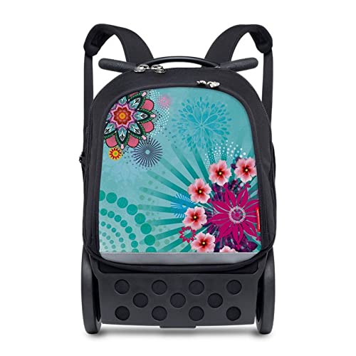 Nikidom Roller - Mochila Escolar con Ruedas - Modelo Roller Up XL Oceania - 53x38x23 cm - 2 Compartimentos de Gran Capacidad - Incluye Correas Almacenables y Base Reforzada