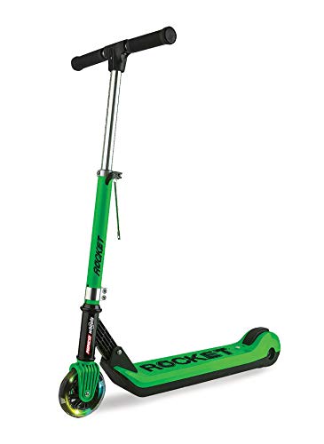 Ninco NH33006 Wheels E-Scooter JR Rocket Green Patinete eléctrico plegable para niños. +6 años, color, verde