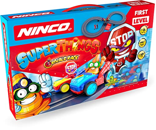 Ninco - Superthings Rivals Race. Circuito de carreras. Incluye dos coches con 2 Superthings. +3 años. 91017