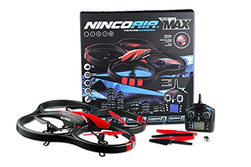 NincoAir Quadrone MAX CAM, Color Negro y Rojo (NH90084)