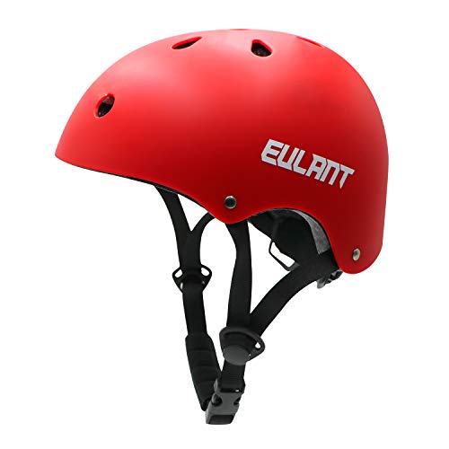 Niños Casco de Bicicleta Casco Ajustable para Niños Pequeños para Multi-Deporte Scooter Rodillo Bicicleta BMX Ciclismo Patineta Casco Infantil 48-57cm Rojo