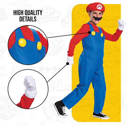 Nintendo Disfraz Deluxe de Mario Super Mario Bros para niños - Talla M