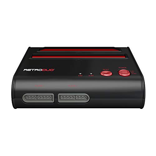 Nintendo NES, Super NES - Consola Retroduo Snes-Nes, Color Rojo Y Negro + 2 Mandos