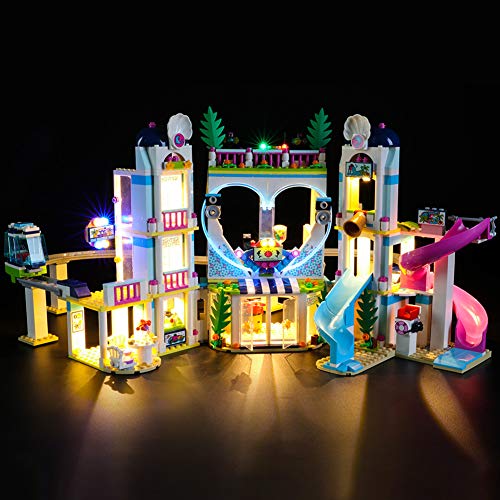 Nlne Kit De Iluminación Led para Lego Friends Resort De Heartlake City,Compatible con Ladrillos De Construcción Lego Modelo 41347 (NO Incluido En El Modelo)