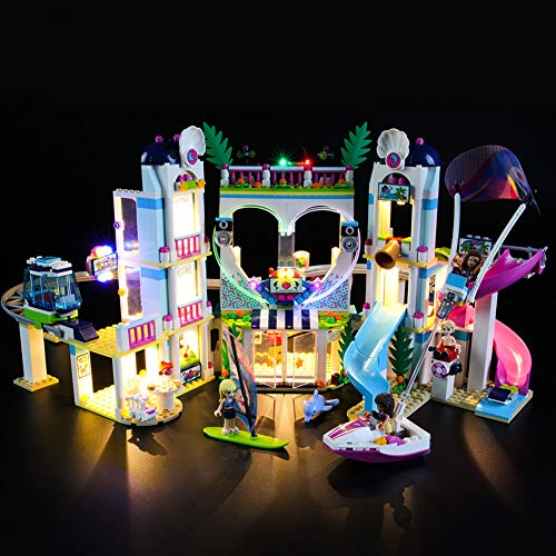 Nlne Kit De Iluminación Led para Lego Friends Resort De Heartlake City,Compatible con Ladrillos De Construcción Lego Modelo 41347 (NO Incluido En El Modelo)