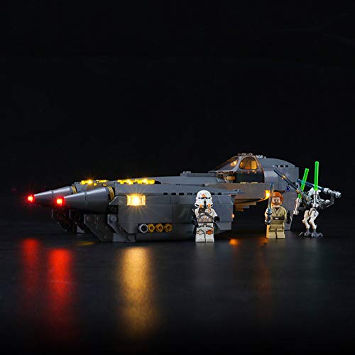 Nlne Kit De Iluminación Led para Lego Star Wars TM Caza Estelar del General Grievous, Compatible con Ladrillos De Construcción Lego Modelo 75286 (NO Incluido En El Modelo)