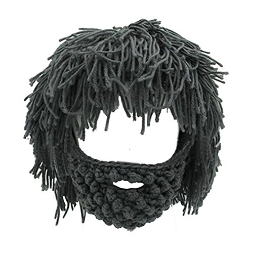 NNIUK Invierno Divertido Unisex Barba Sombreros Caliente máscara de Lujo de la Barba para la Fiesta de Halloween Cosplay de Navidad