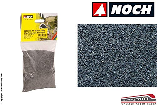 NOCH- Profi Ballast “Basaltic Rock” Dark Grey, 250 g Balasto Basalto, Color Grafito (9365)