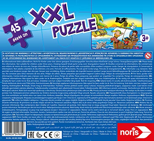 Noris 606034960 - Puzzle de 45 piezas (tamaño gigante), diseño de piratas [importado de Alemania]