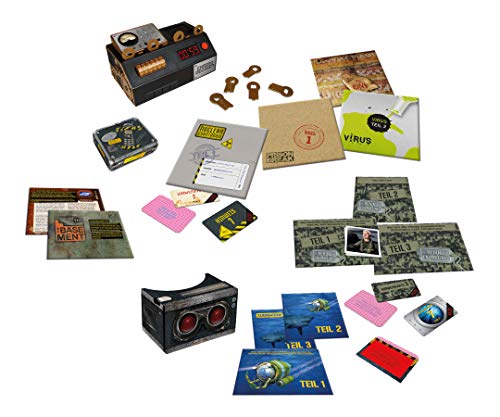 Noris 606101831 Escape Room Mega Pack - Juego de accesorios para descodificador de videojuegos (6 casos, 2 minijuegos y cronómetro), Versión alemana