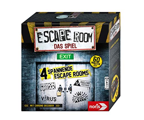 Noris 606101831 Escape Room Mega Pack - Juego de accesorios para descodificador de videojuegos (6 casos, 2 minijuegos y cronómetro), Versión alemana