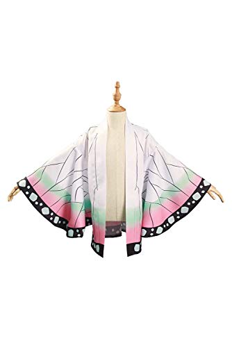 NoryNick Kamado Tanjirou Cosplay Traje Kimono Abrigo Halloween Carnaval Alto 110CM-150CM, Kochou Shinobu, S