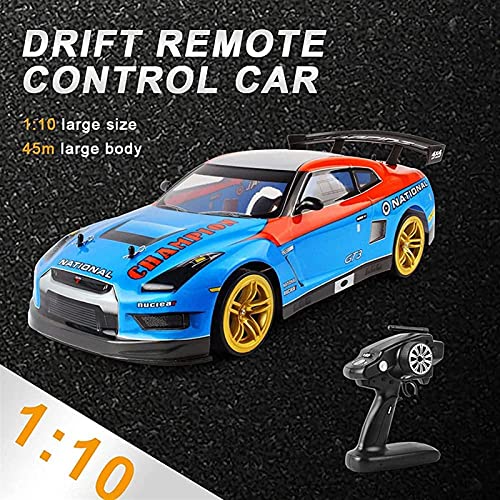 Nsddm Coche RC Gran tamaño Escala 1/10, Coche Carreras Deriva Velocidad de 70 km/h, Vehículo teledirigido eléctrico 2.4G 4WD Hobby Toy Car Drift Toy Vehicle para Adultos niños con 2 Pilas