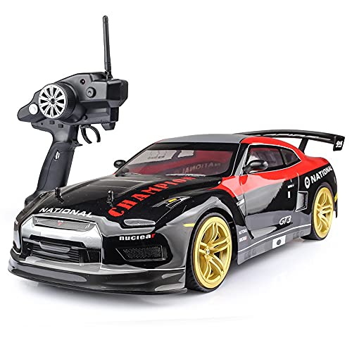 Nsddm Coche RC Gran tamaño Escala 1/10, Coche Carreras Deriva Velocidad de 70 km/h, Vehículo teledirigido eléctrico 2.4G 4WD Hobby Toy Car Drift Toy Vehicle para Adultos niños con 2 Pilas