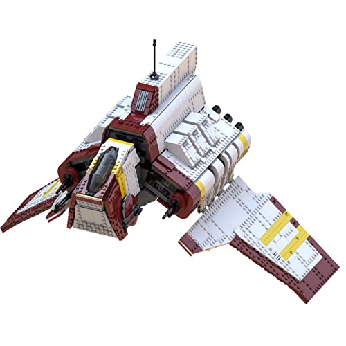 Nu-Class Republic Attack Assault Shuttle Set Construcción, Nave Espacial MOC Grande Compatible con Lego Star Wars USC - 2317 Piezas