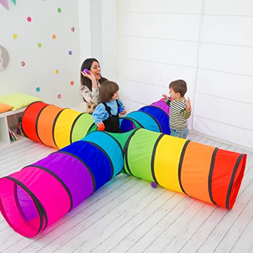 NUBUNI 4XXL Tunel Plegable para Niños : Tunel Infantil : Tunel para niños : Tunel Niños : Túnel : Tunel psicomotricidad : Colorful Connection