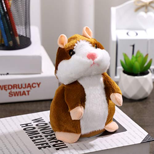 NUOBESTY Hamster Hamster Peluche de Peluche Repetir Lo Que Dices Un Animal de Peluche de Peluche de Peluche de Peluche Interactivo Mimicería Pet Hablando Récord para El Aprendizaje