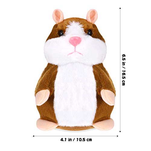 NUOBESTY Hamster Hamster Peluche de Peluche Repetir Lo Que Dices Un Animal de Peluche de Peluche de Peluche de Peluche Interactivo Mimicería Pet Hablando Récord para El Aprendizaje