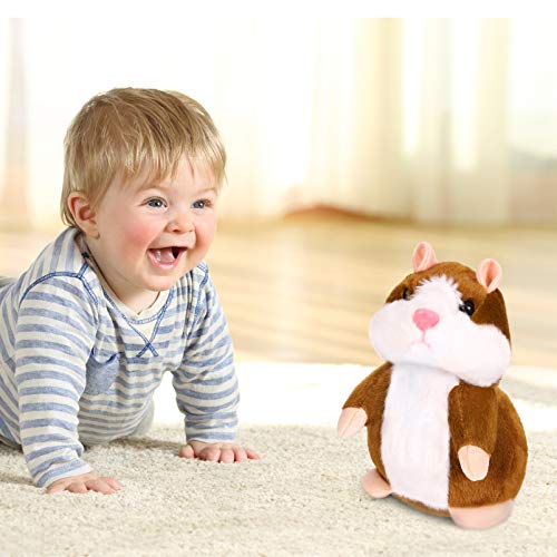 NUOBESTY Hamster Hamster Peluche de Peluche Repetir Lo Que Dices Un Animal de Peluche de Peluche de Peluche de Peluche Interactivo Mimicería Pet Hablando Récord para El Aprendizaje