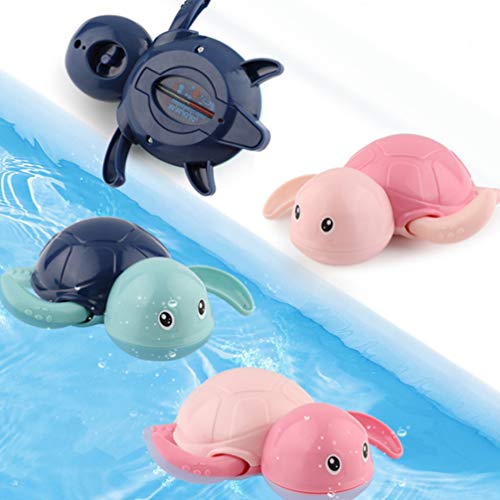 NUOBESTY Termómetro de Baño para Bebés Tortuga Baño Flotante Juguete Bañera Termómetro de Temperatura de Seguridad Impermeable para Bebés Bebés Y Niños Pequeños (Color Aleatorio)