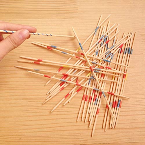 #N/V Bebé Educativo Madera Tradicional Mikado Spiel Pick Up Sticks Herramienta Con Caja Juego Desarrollar Habilidad Matemáticas