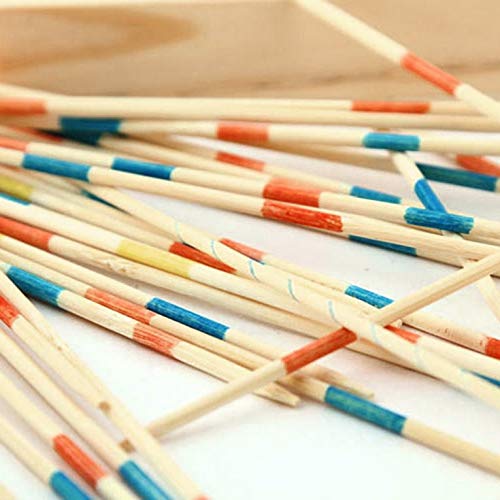 #N/V Bebé Educativo Madera Tradicional Mikado Spiel Pick Up Sticks Herramienta Con Caja Juego Desarrollar Habilidad Matemáticas