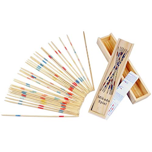 #N/V Bebé Educativo Madera Tradicional Mikado Spiel Pick Up Sticks Herramienta Con Caja Juego Desarrollar Habilidad Matemáticas