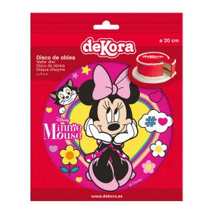 Oblea de Tarta con Diseño Oficial de Minnie Mouse 20cm