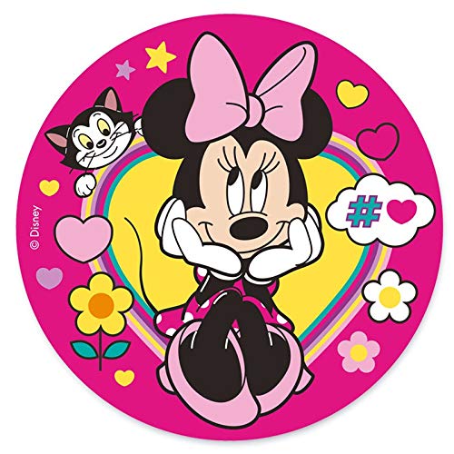 Oblea de Tarta con Diseño Oficial de Minnie Mouse 20cm