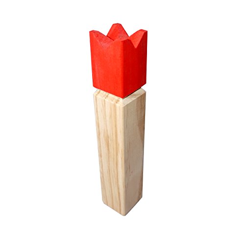 Ocean 5 Ajedrez Vikingo KUBB Original – Juego de Madera para Lanzamientos – Juego de Exterior - Ajedrez de Madera Tipo Juego de Bolos de Escandinavia – El Juego de Habilidad para el Verano