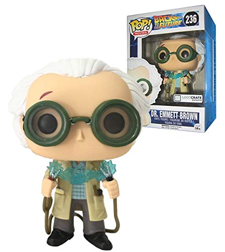 October 2015 "Time Travel" Exclusive Funko Pop #236 Back To The Future Dr. Emmet Brown Figurine by Funko