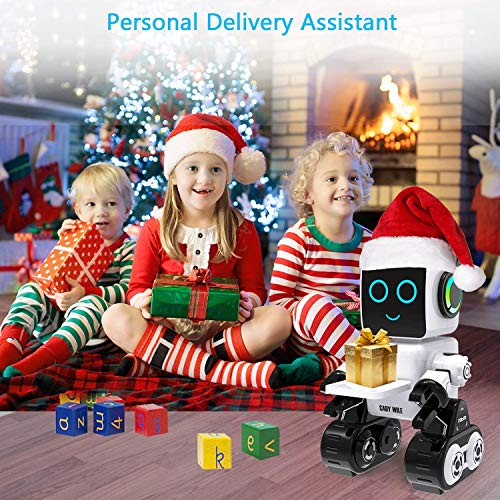 Ok K! okk Robot Inteligente, Juguetes Educativos Stem Robotics para Niños Cantar, Bailar, Hucha Incorporada, Control Táctil, Grabadora, Kit de Robot RC Recargable Regalo para Niños Niñas (Blanco)