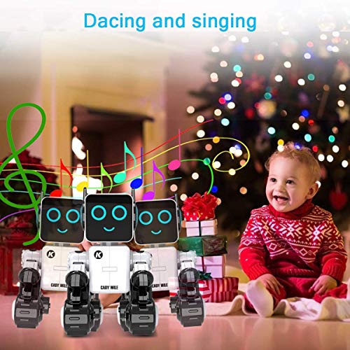 Ok K! okk Robot Inteligente, Juguetes Educativos Stem Robotics para Niños Cantar, Bailar, Hucha Incorporada, Control Táctil, Grabadora, Kit de Robot RC Recargable Regalo para Niños Niñas (Blanco)