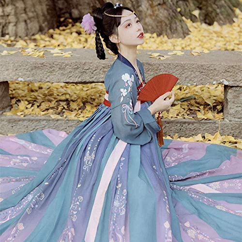 OKZH Hanfu Mujer Hanfu Traje Chino Antiguo Clásico Antiguo Mujer Tradicional Palacio Disfraces Disfraces Disfraz De La Disfraz De Actuación De Escenario Disfraz De Cosplay G 1 Trompeta