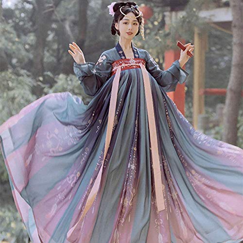 OKZH Hanfu Mujer Hanfu Traje Chino Antiguo Clásico Antiguo Mujer Tradicional Palacio Disfraces Disfraces Disfraz De La Disfraz De Actuación De Escenario Disfraz De Cosplay G 1 Trompeta