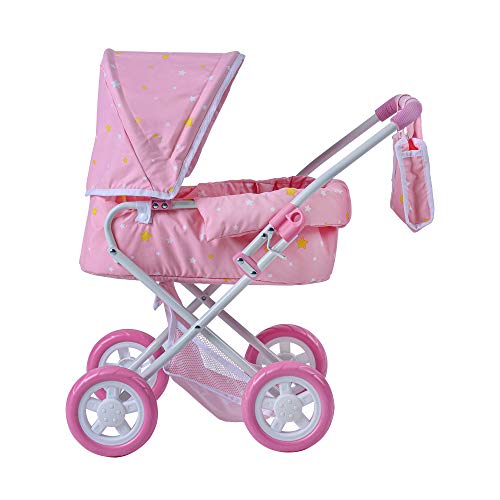 Olivia's Little World Cochecito Silla De Paseo Plegable para Muñecas Rosa OL-00011