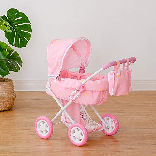 Olivia's Little World Cochecito Silla De Paseo Plegable para Muñecas Rosa OL-00011