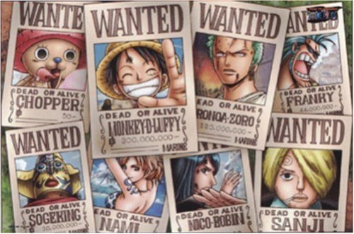 One Piece Straw Hat Crew Wanted Poster Puzzle 1000 Piece (japan import)