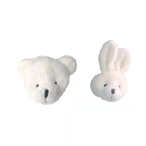 Onsinic 2 Unids Adorable Peluche Felpa Marrón Conejo Conejo Animales Broche para Mujeres Niños Bolso Abrigo Accesorios