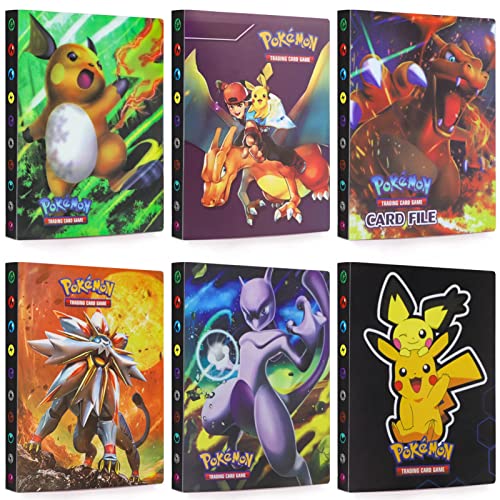 OPLK Album Cartas Pokemon, 30 páginas Album Pokemon, Álbum de Cartas Pokémon, Album Compatible Con Cartas de Pokemon, Sostiene Hasta 240 Tarjetas (Sol luna)