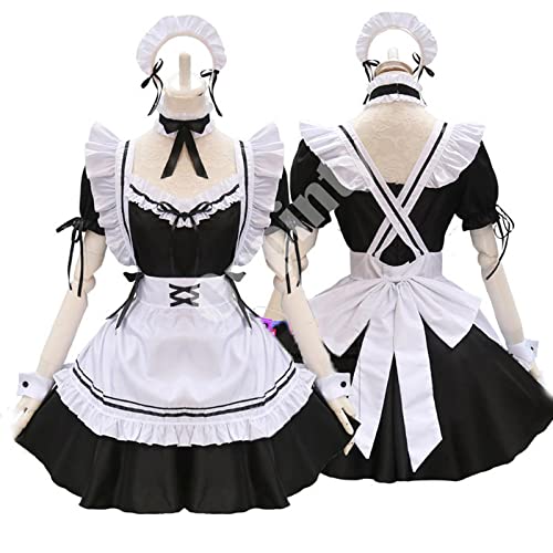 Oppinty Anime Miracle Nikki disfraces de cosplay Lovely Maid outfit vestido de lolita traje de fiesta de Halloween S blanco