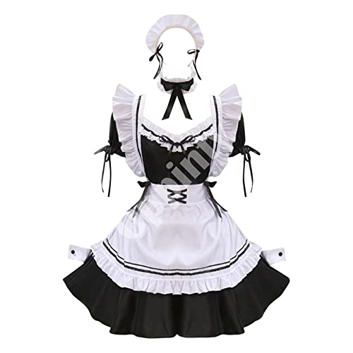 Oppinty Anime Miracle Nikki disfraces de cosplay Lovely Maid outfit vestido de lolita traje de fiesta de Halloween S blanco